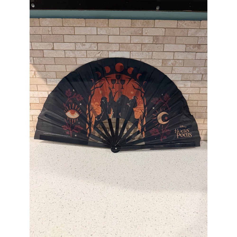 Disney Hocus Pocus Sanderson Sisters Folding Hand Fan Halloween NWT